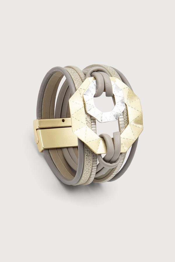 Handmade Octagonal Leather Bracelet for Men & Women - Durable & Stylish Boho Accessory for Everyday Wear & Gifts
