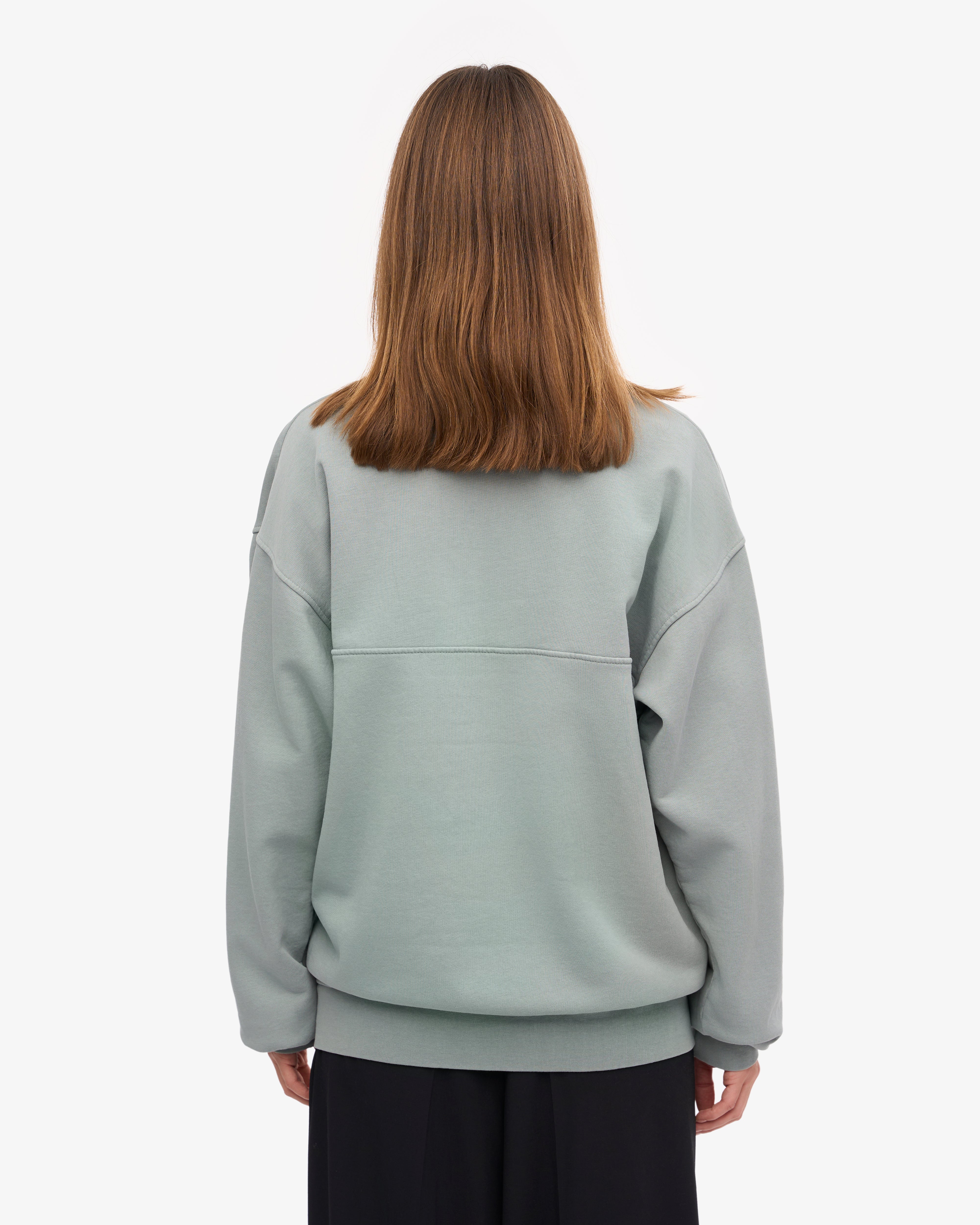Organic Quarter Zip Sweatshirt for Men - Soft Steel Blue Pullover | Perfect for Casual Wear, Outdoor Activities & Layering