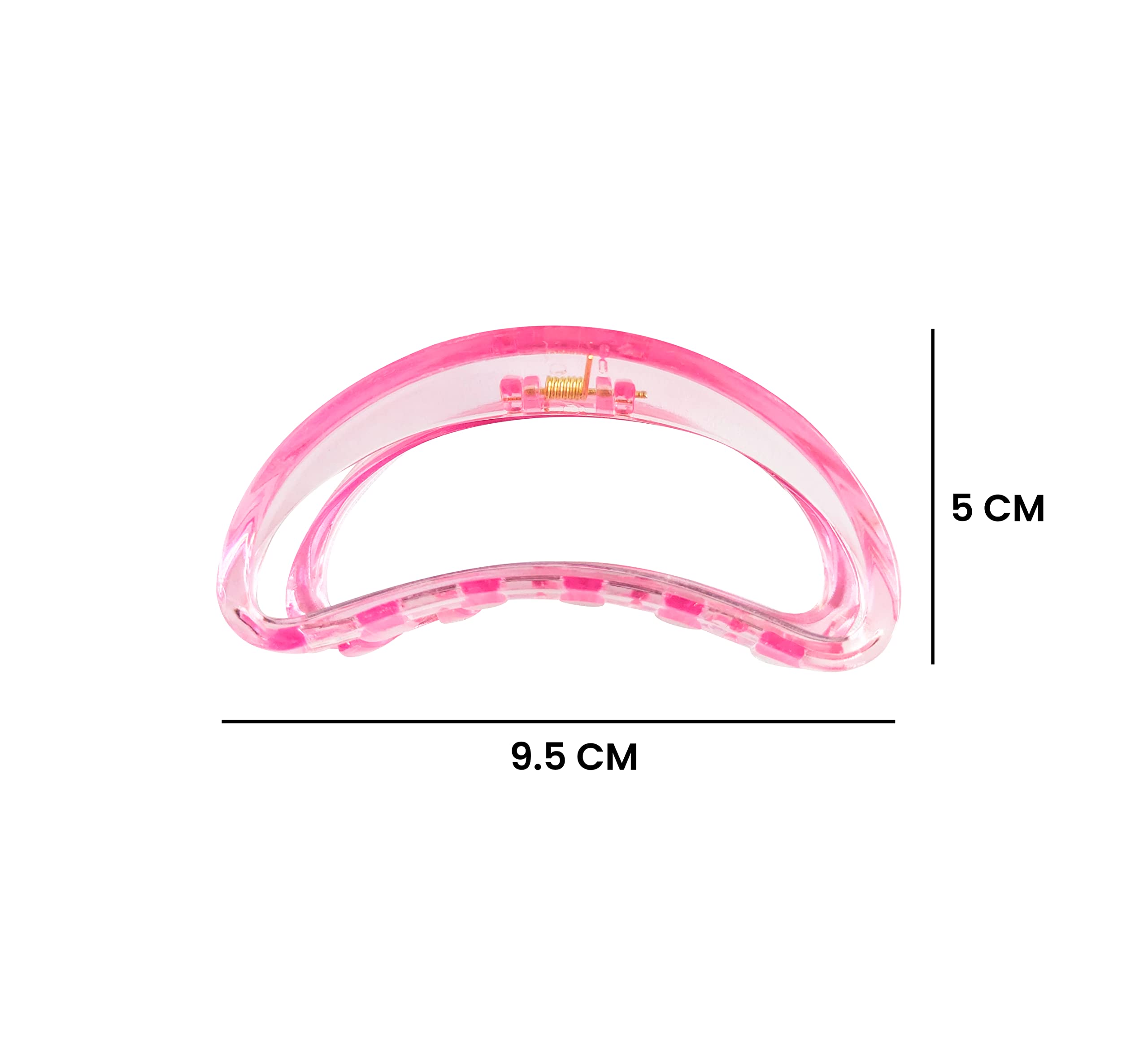 ANNA CREATIONS 6 Pcs Large Clear Hair Claw Clips - Strong Hold Long Jaw Clutches for Women & Girls - Perfect for Thick Hair, Ponytails & Updos