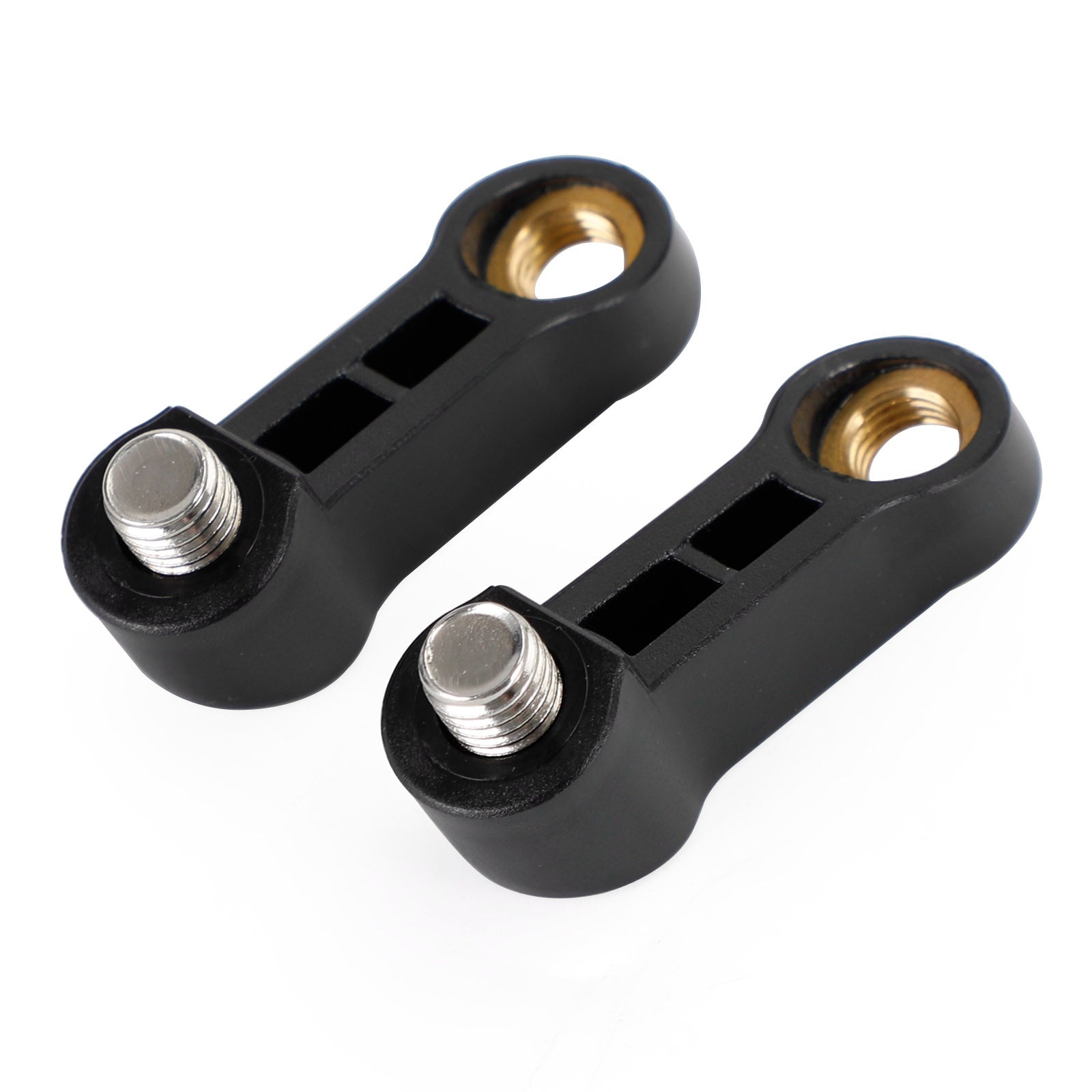 10mm x 1.5 Motorcycle ABS Mirror Riser Extender Adapter Mounts - Right Hand Pair for Harley, Honda, Yamaha - Improve Visibility & Reduce Vibration for Safer Riding