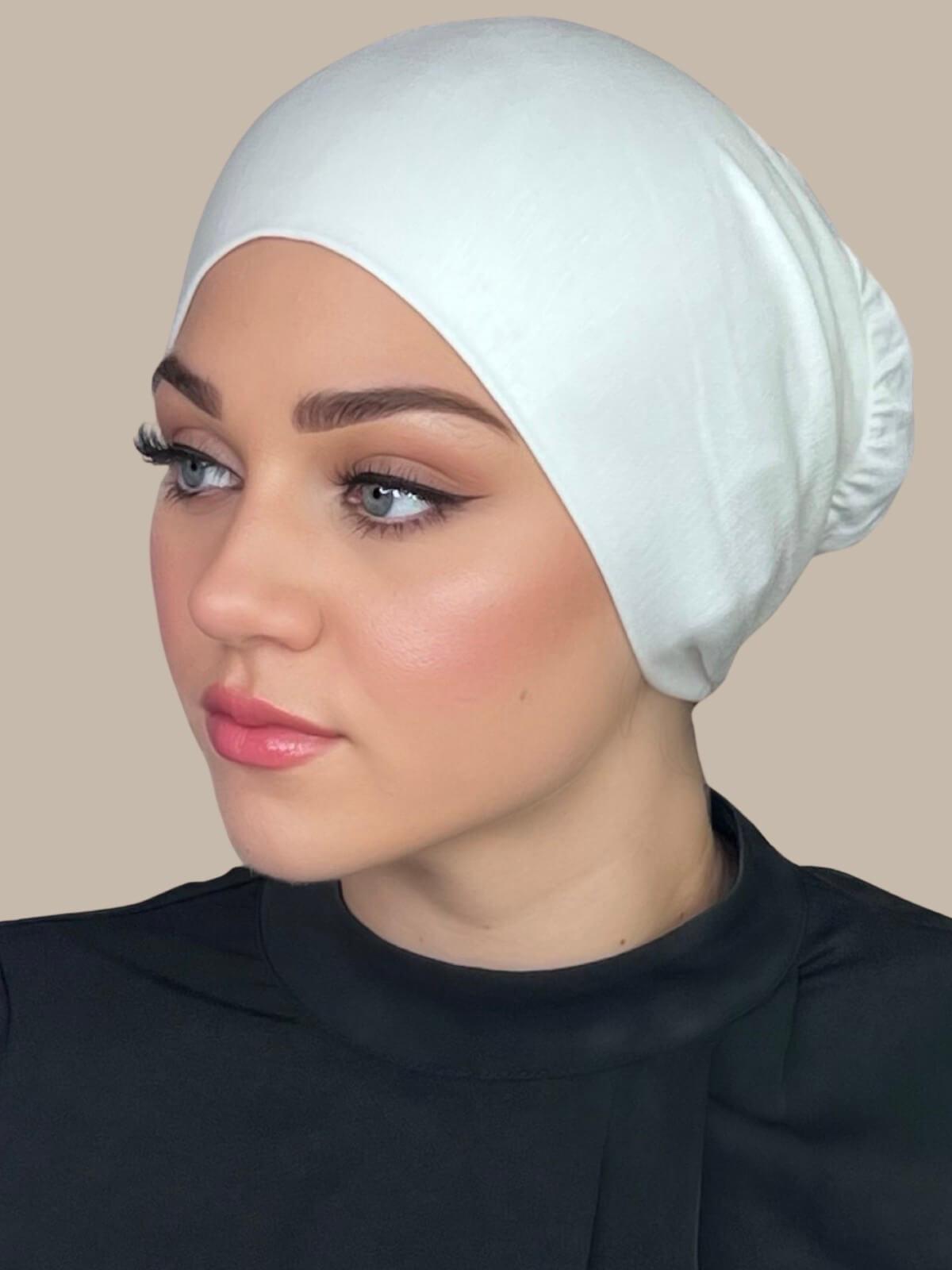 Premium Underscarf Tie Back in Off White - Perfect for Hijab, Head Covering & Modest Fashion