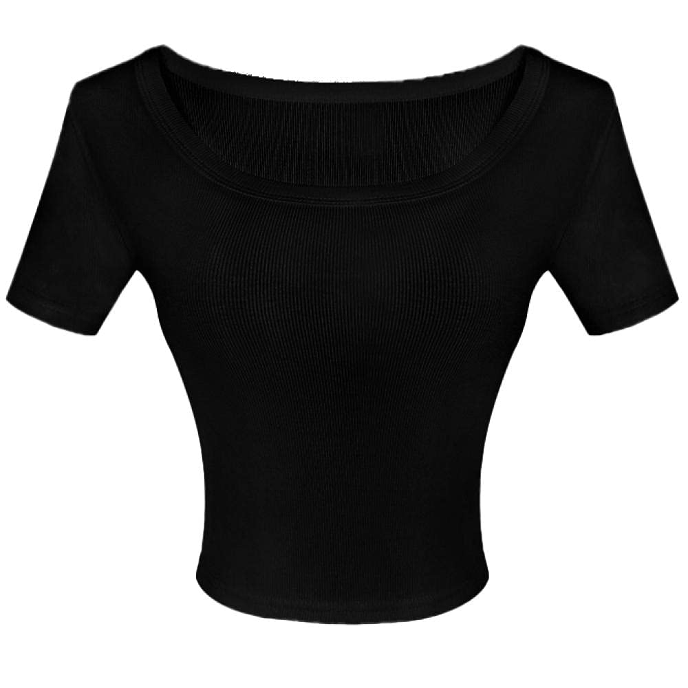 Stylish Women's Summer Crop Tops - Square Neck Short Sleeve Shirts for Casual Outings, Beach Wear & Street Fashion | Trendy Ladies Fashion