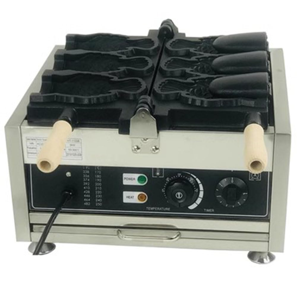 Commercial Electric Taiyaki Maker Machine - 110V Ice Cream & Fish Cake Maker for Home & Business Use - Perfect for Japanese Desserts, Street Food Stalls & Cafes