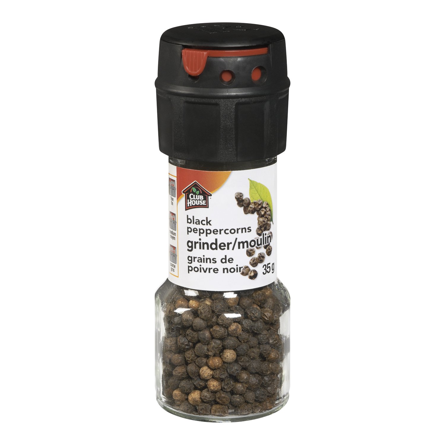 Premium Black Peppercorn Grinder - Adjustable Fine/Medium/Coarse Settings - Rich & Earthy Aroma - Perfect for Steaks, Pasta, Salads & Cooking - 35g - Ideal for Home Kitchen & Gourmet Recipes