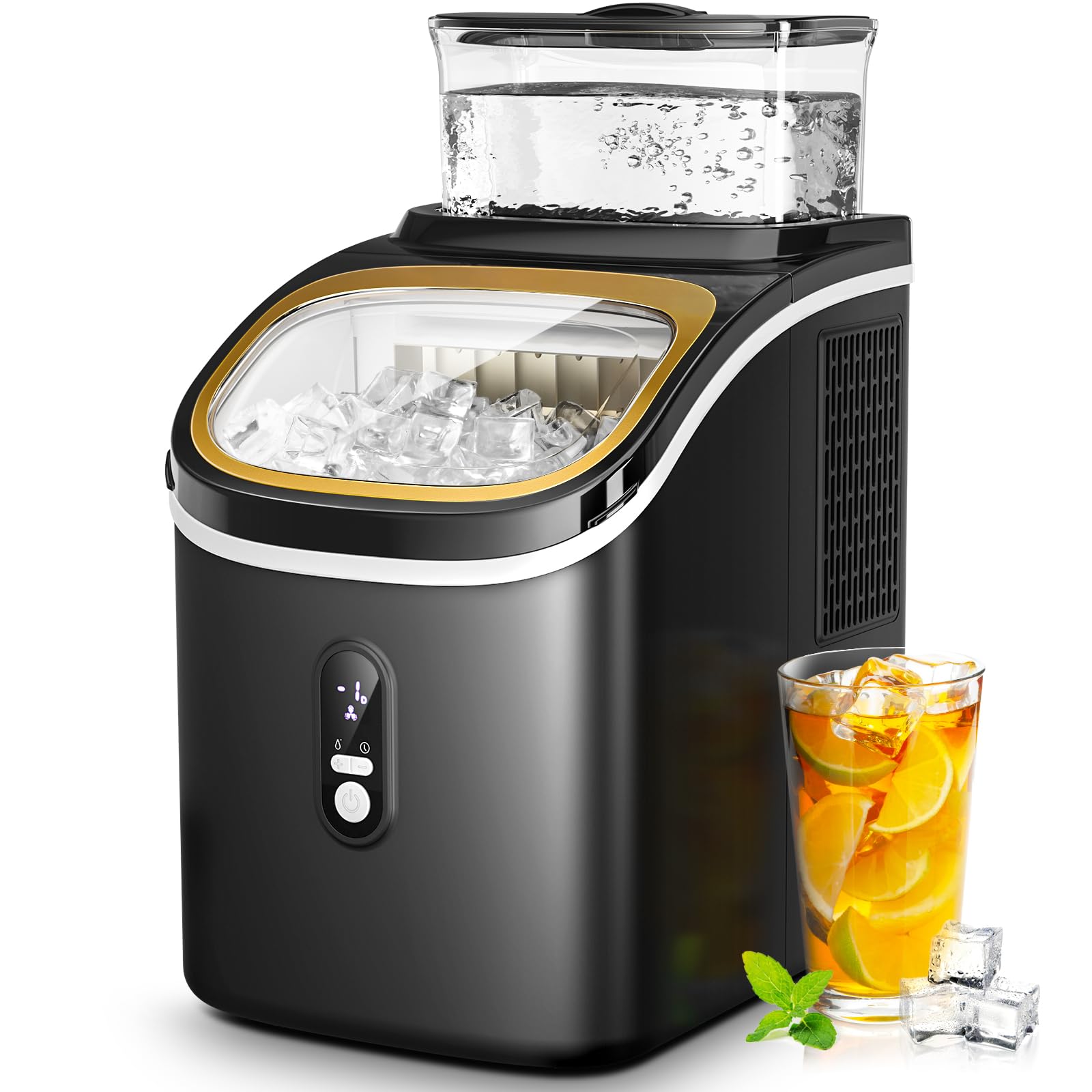 Kismile Countertop Ice Maker Machine - 33Lbs/Day, 16 Ice Cubes in 5-18 Mins, 1.5L Detachable Water Tank, 24H Timer & Self-Cleaning Function | Portable Ice Cube Maker for Home, Office, Party, RV, Camping & Outdoor Activities