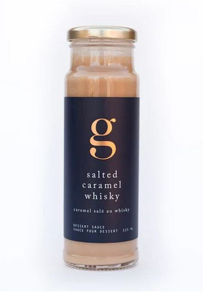 Gourmet Salted Caramel Whisky Dessert Sauce - Premium Dessert Topping for Ice Cream, Pancakes & Cocktails