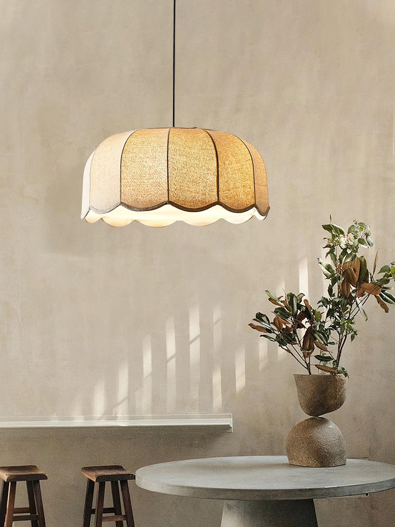 Handmade Banana Leaf Pendant Light - Natural Rattan Hanging Lamp for Boho Home Decor - Perfect for Living Room, Bedroom or Patio Lighting