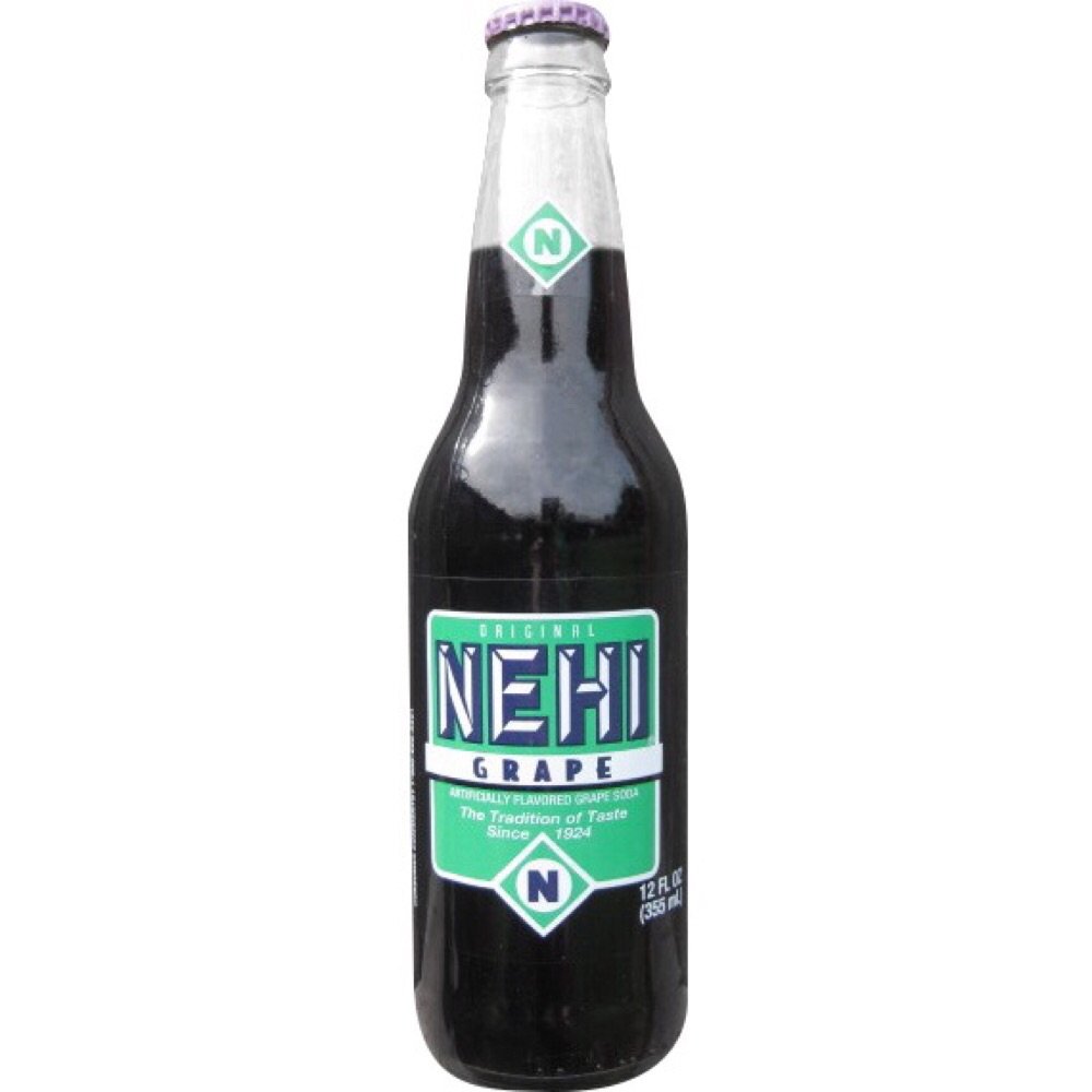 Nehi Grape Soda - 12 Oz Glass Bottles (6 Pack) - Refreshing Vintage Flavor for BBQs, Parties & Nostalgic Moments