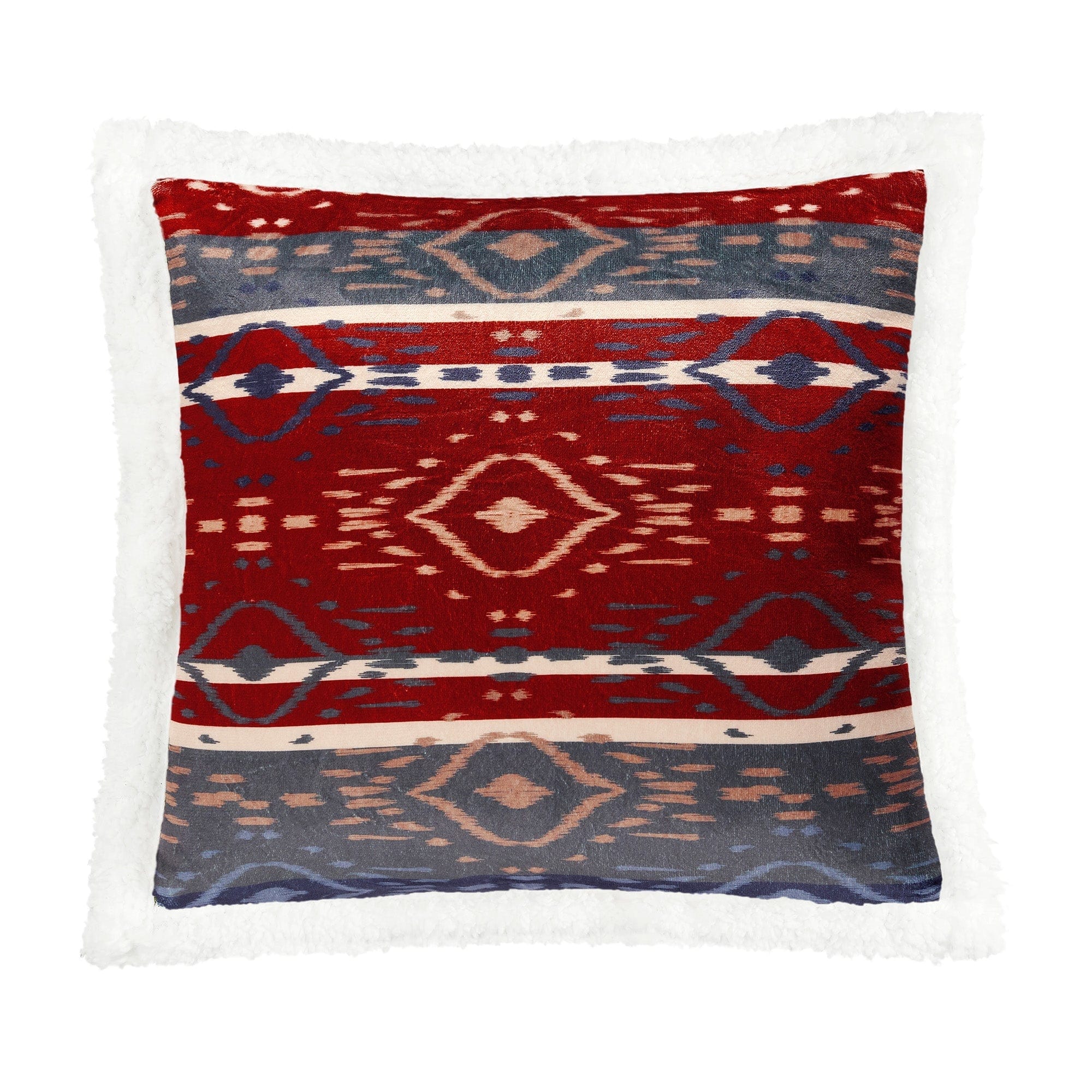 Aztec Campfire Sherpa Throw Blanket - Soft Warm Flannel Fleece for Home, Couch & Outdoor Camping - Cozy Winter Bedding & Cabin Decor