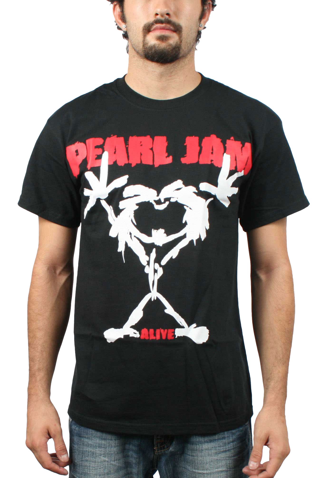 Pearl Jam Stickman Vintage Graphic Tee - Black Men's & Women's Band T-Shirt for Concerts & Casual Wear