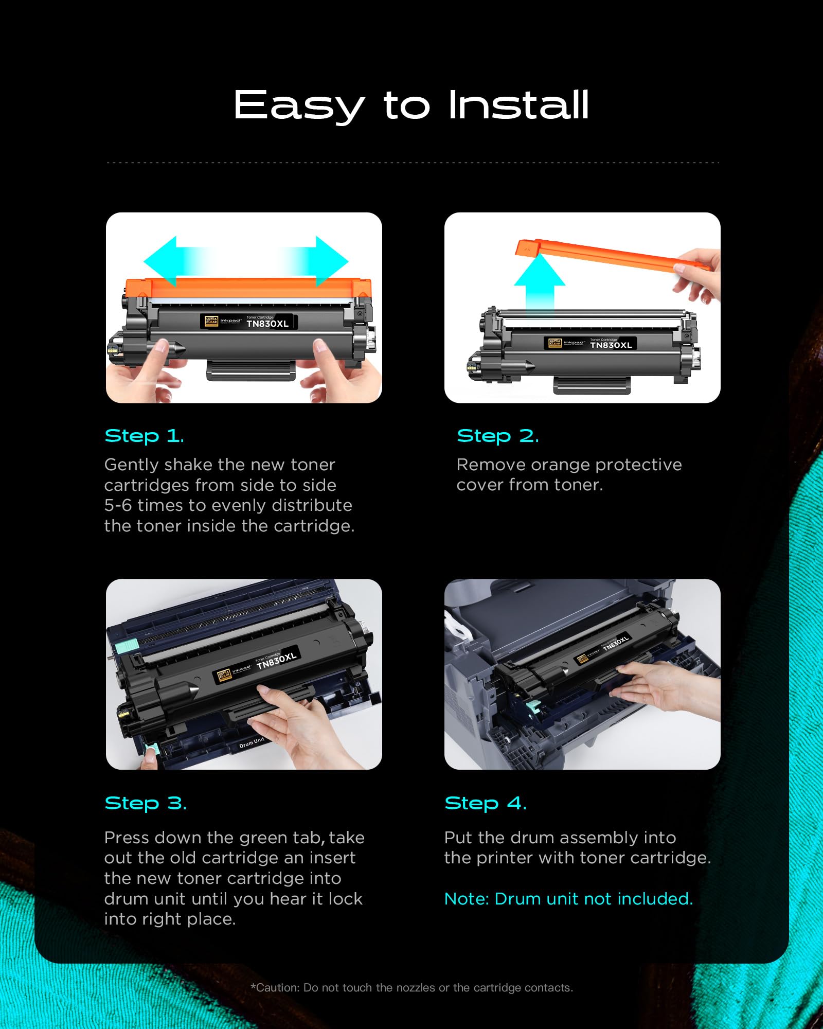 Brother TN830XL Toner Cartridge 2-Pack - Compatible with HL-L2460DW, DCP-L2640DW Printers - for Home & Office Use
