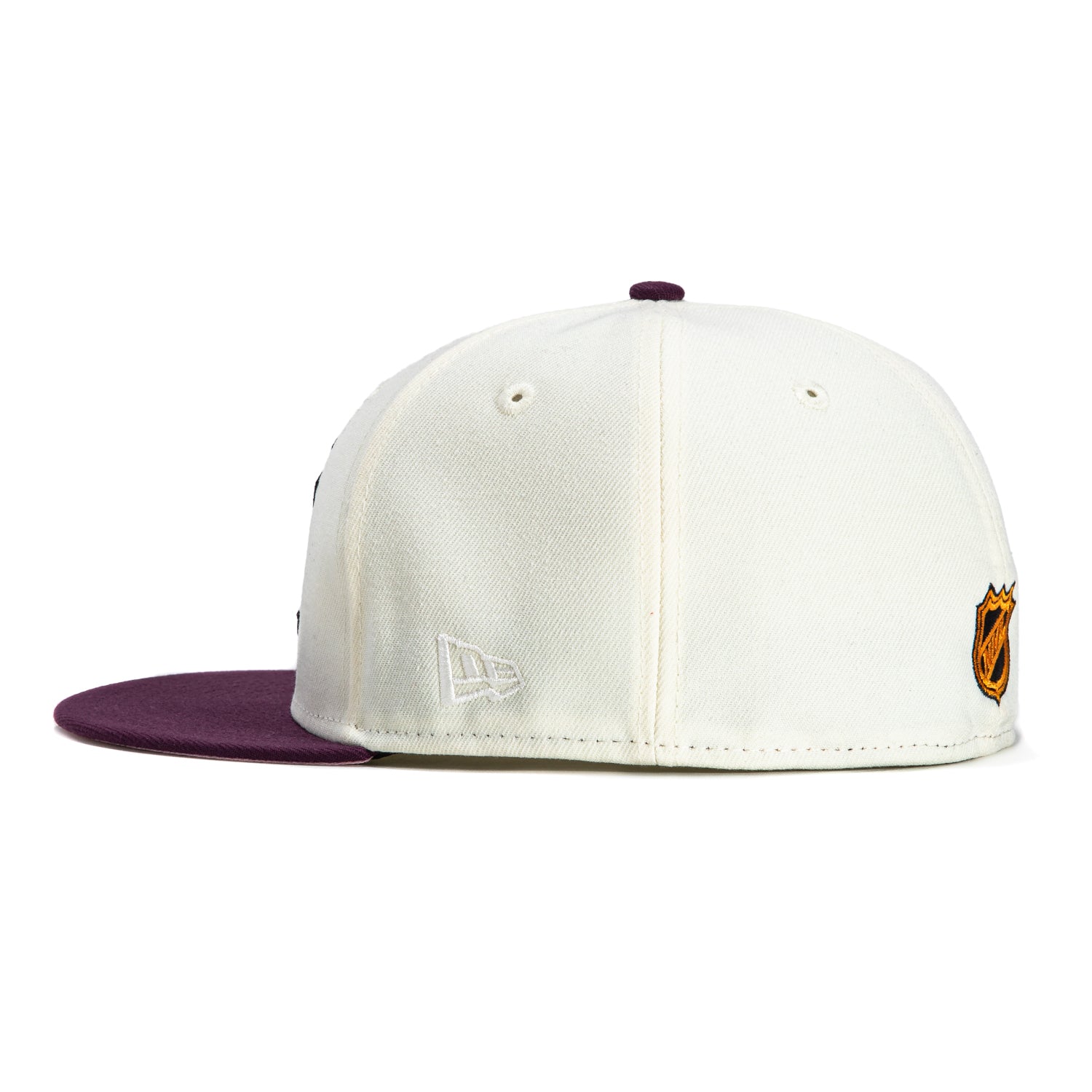 New Era 59Fifty Anaheim Ducks 2003 Stanley Cup Patch Hat - White & Maroon Snapback Cap for Hockey Fans & Sports Enthusiasts | Perfect for Games, Tailgating & Collecting