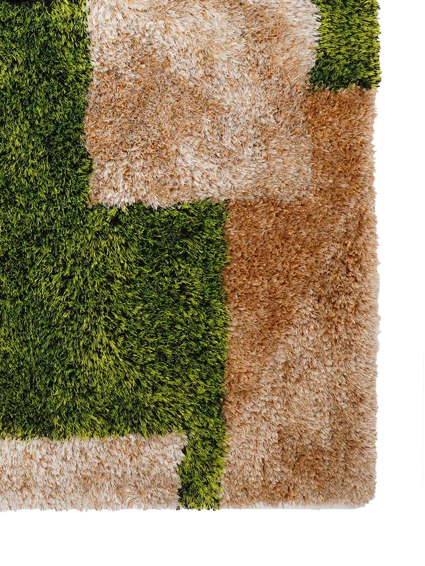 Modern Cubic Hand Tufted Wool Area Rug - Soft Non-Slip Living Room Carpet for Bedroom, Nursery & Home Decor
