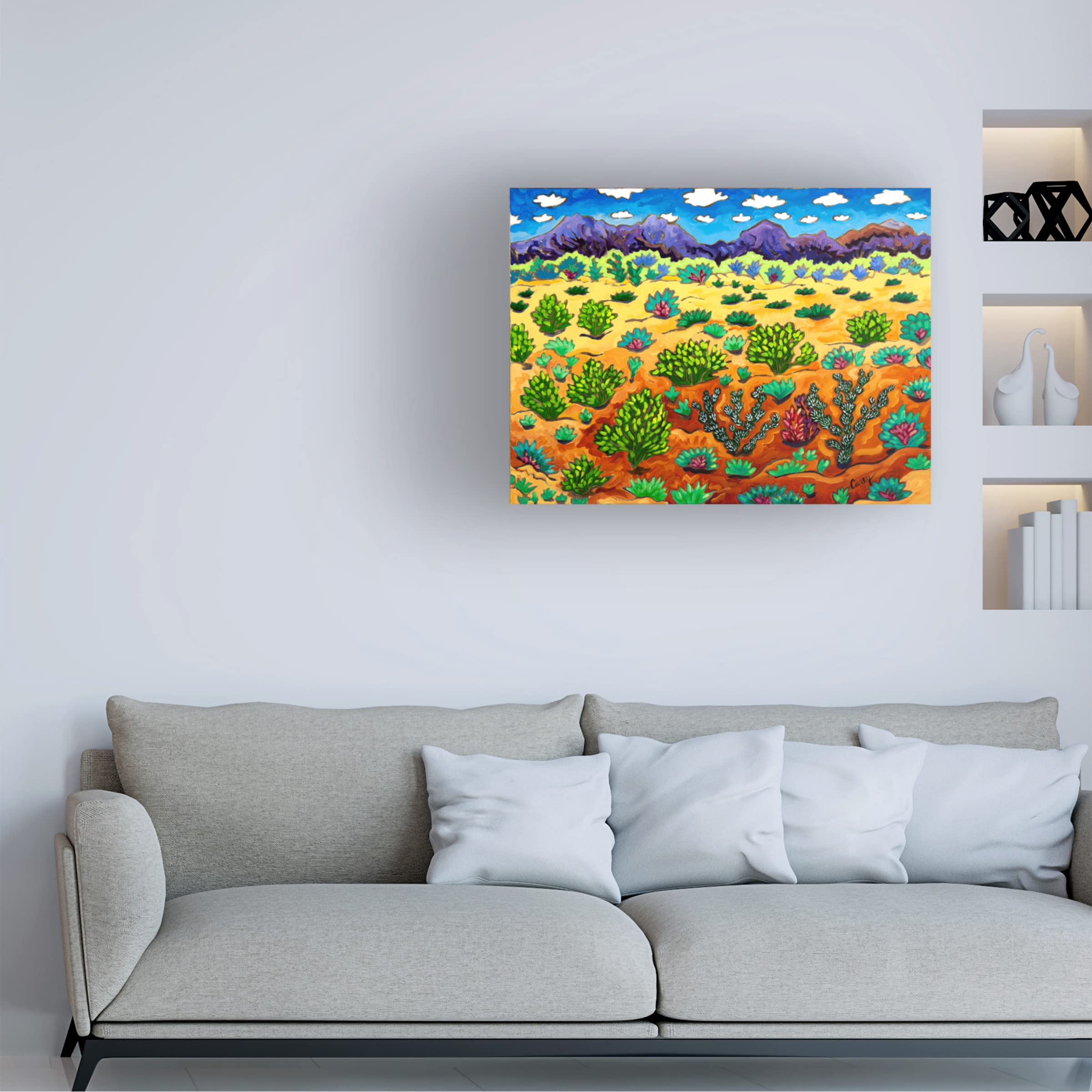 Trademark Fine Art 'Western Destination' Canvas Wall Art by Cathy Carey - Perfect for Living Room, Bedroom & Office Decor