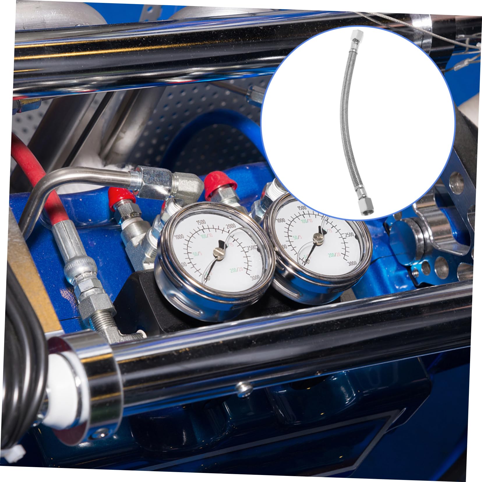 BUGUUYO Stainless Steel Air Compressor Hose - Flexible Replacement Tube for Drain & Exhaust | Workshop & Garage Use