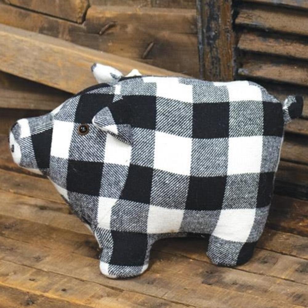Plaid Pig Door Stopper - 2 Pack Assorted Colors | Heavy Duty Non-Slip Door Wedge for Home, Office & Nursery | Cute Animal-Themed Door Holder for Kids Room & Pet Safety
