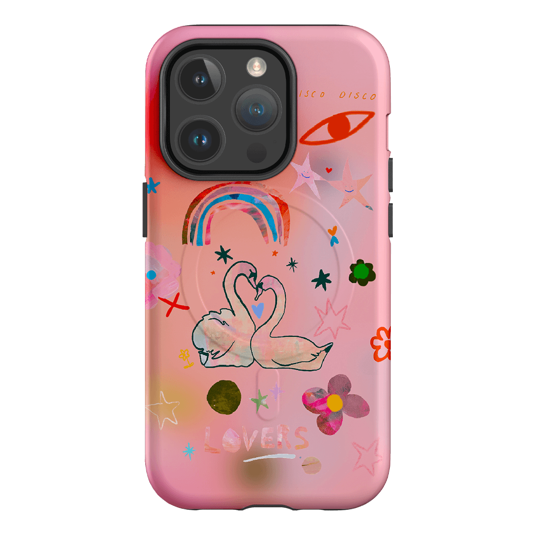 Pink Swan iPhone Case - Elegant & Protective Phone Cover for iPhone 13/14/15 Pro Max - Perfect for Women, Girls, Fashion Accessories & Everyday Use