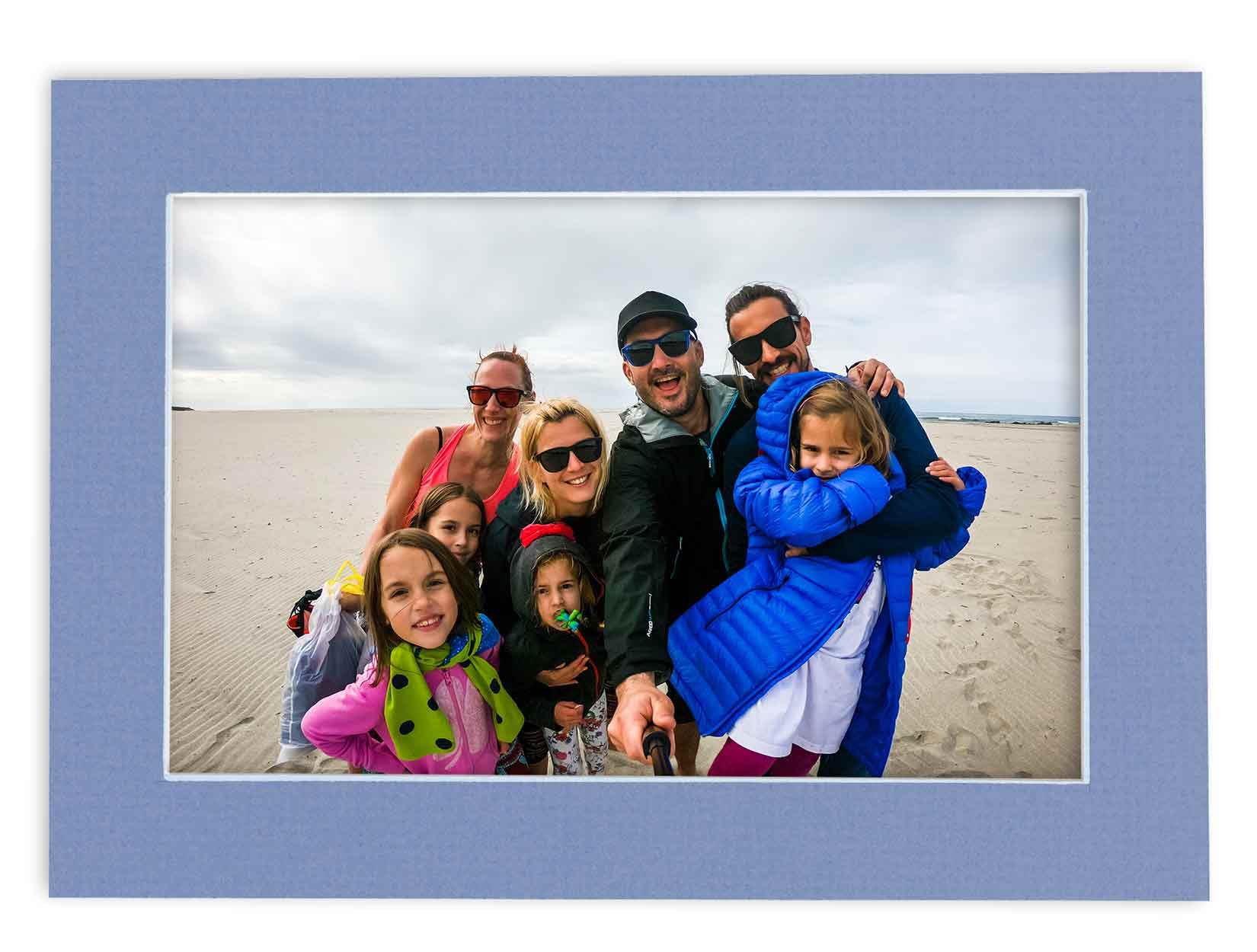 20x38 Acid-Free Brittany Blue Precut Matboard with Backing Board - Bevel Cut for 15x30 Photos - 4-Ply Thickness - Includes Crystal Clear Self-Seal Photo Mat Bag - Perfect for Picture Framing, Art Displays, and Photo Preservation