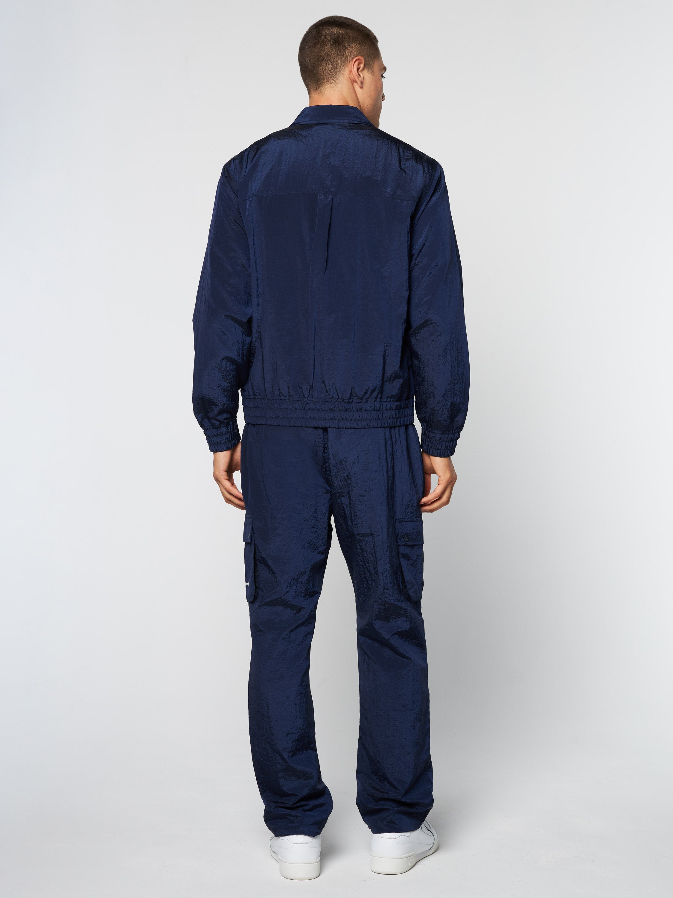 Devonte Men's Lightweight Track Jacket - Water-Resistant Running Hoodie, Breathable Athletic Zip-Up for Jogging & Gym - Maritime Blue