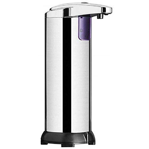 AWJ 250ml Stainless Steel Automatic Soap Dispenser - Hands-Free Touchless IR Sensor Liquid Soap Dispenser for Kitchen, Bathroom, and Office Hygiene