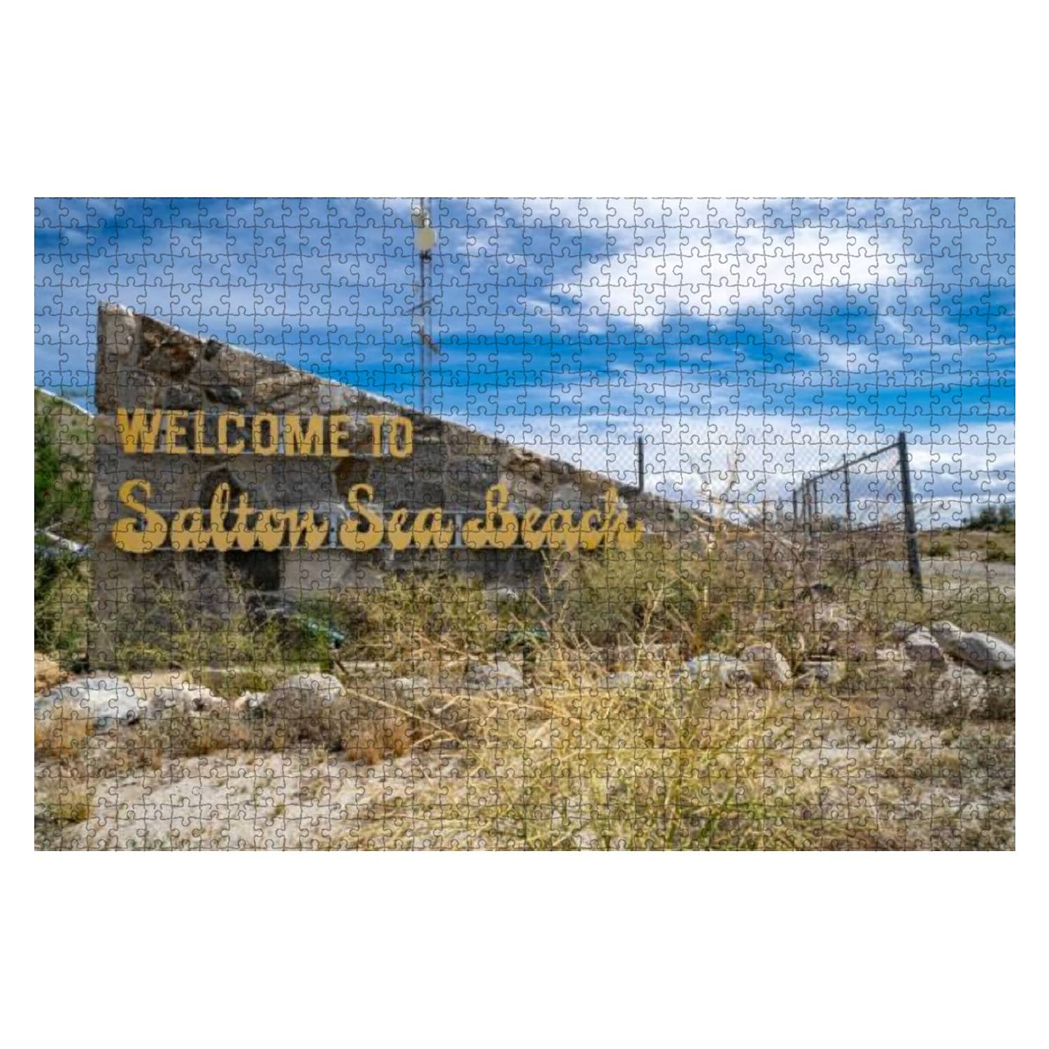1000-Piece Wooden Jigsaw Puzzle - Salton Sea Beach Sunset Scenery, Educational & Stress-Relief Puzzle Game for Adults & Kids | Perfect for Family Bonding, Classroom Activities & Relaxation