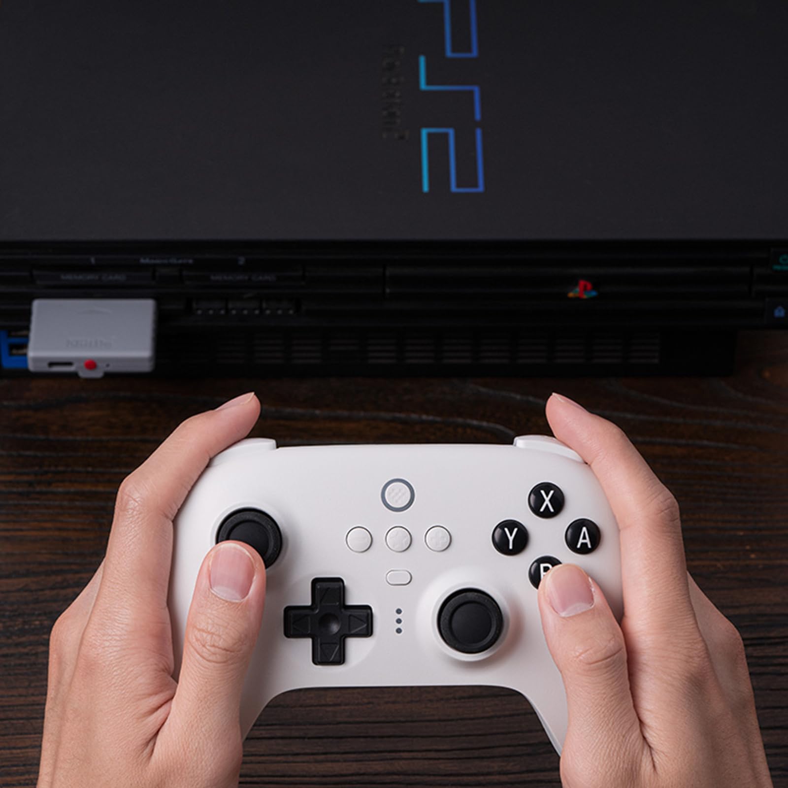 8Bitdo Retro Wireless Controller Adapter Receiver for PS1/PS2/Windows 10/11 - Compatible with PS5/PS4/Xbox Series/Xbox One/Switch Pro Controllers - Perfect for Retro Gaming & PC Gaming Setup