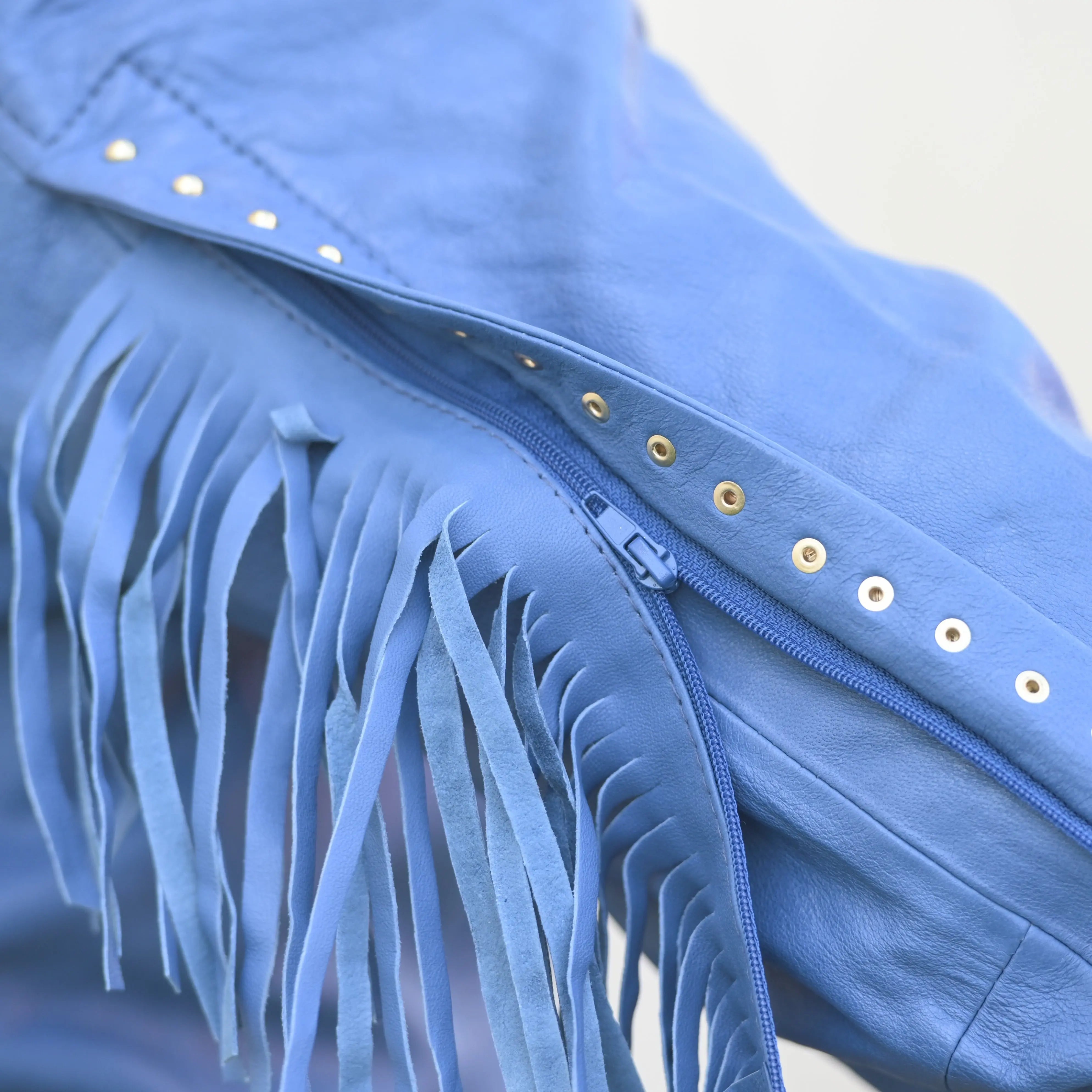 Women's Stylish Studded Leather Jacket with Detachable Fringe - Perfect for Biker, Rocker & Casual Outfits | Fashionable Outerwear for Everyday Wear & Special Occasions