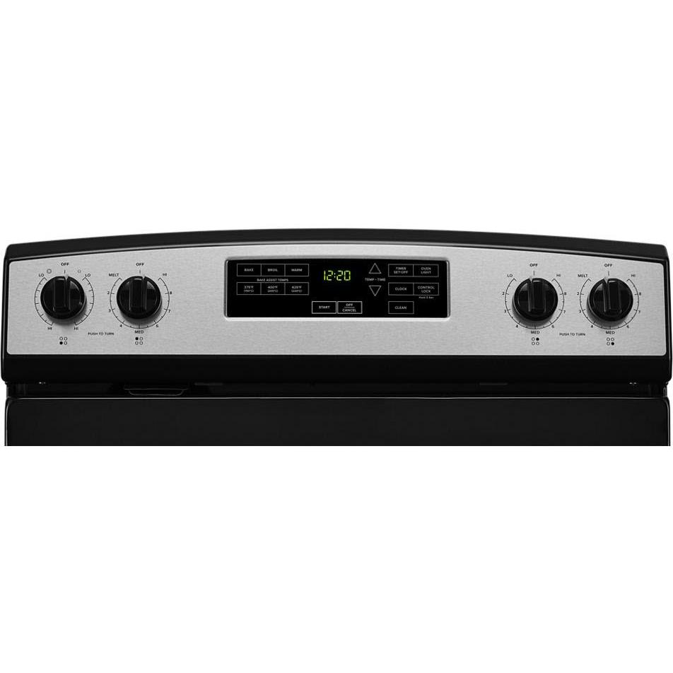 Amana 30 Inch Freestanding Electric Range YAER6603SMS - Stainless Steel Oven with 5 Burners, Convection Bake & Self-Cleaning - Perfect for Home Kitchen, Baking & Family Cooking