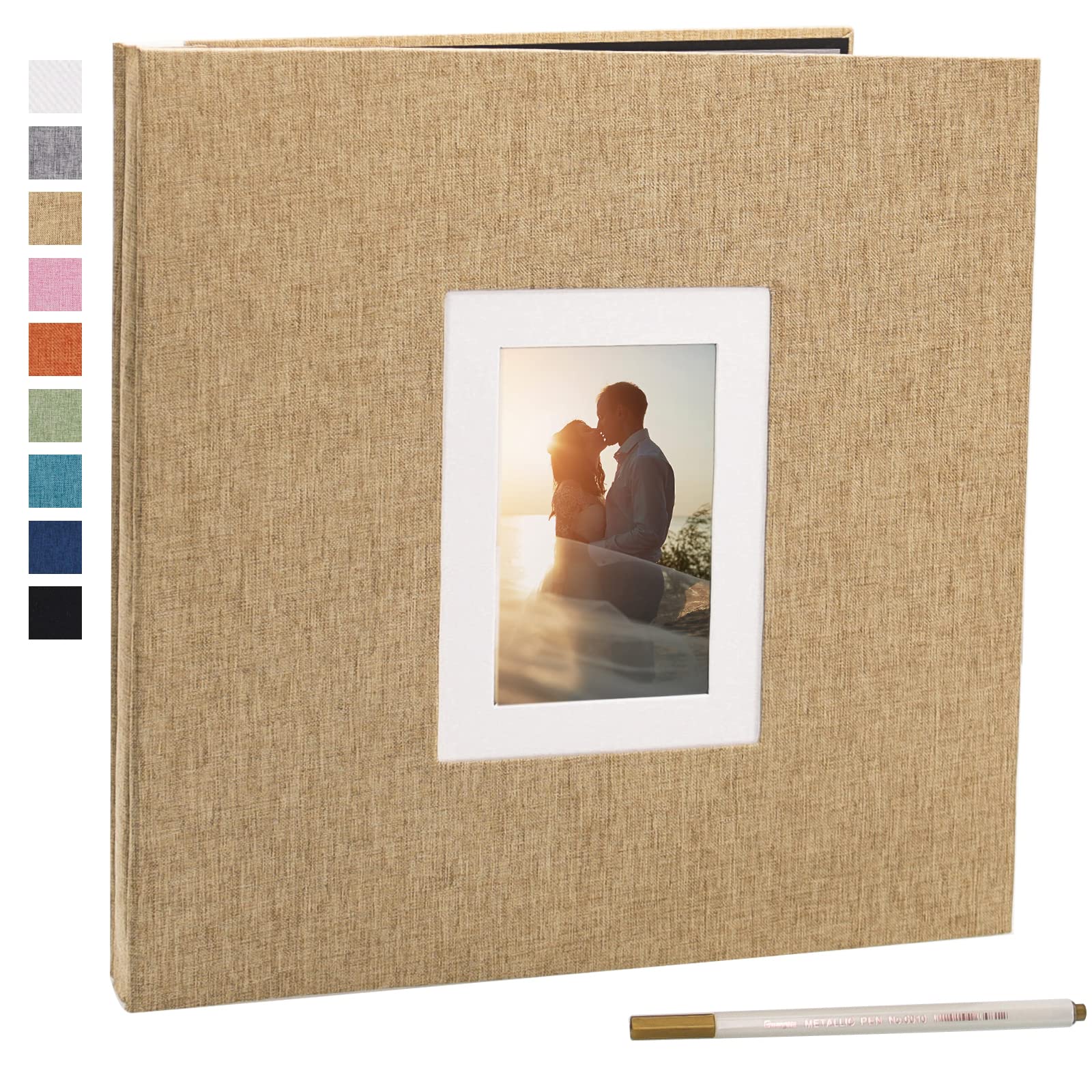 Vienrose Large Self-Adhesive Magnetic Photo Album - Holds 4x6 & 8x10 Pictures, 40 Blank Pages for DIY Scrapbooking | Perfect for Wedding, Baby, Travel & Family Memory Preservation
