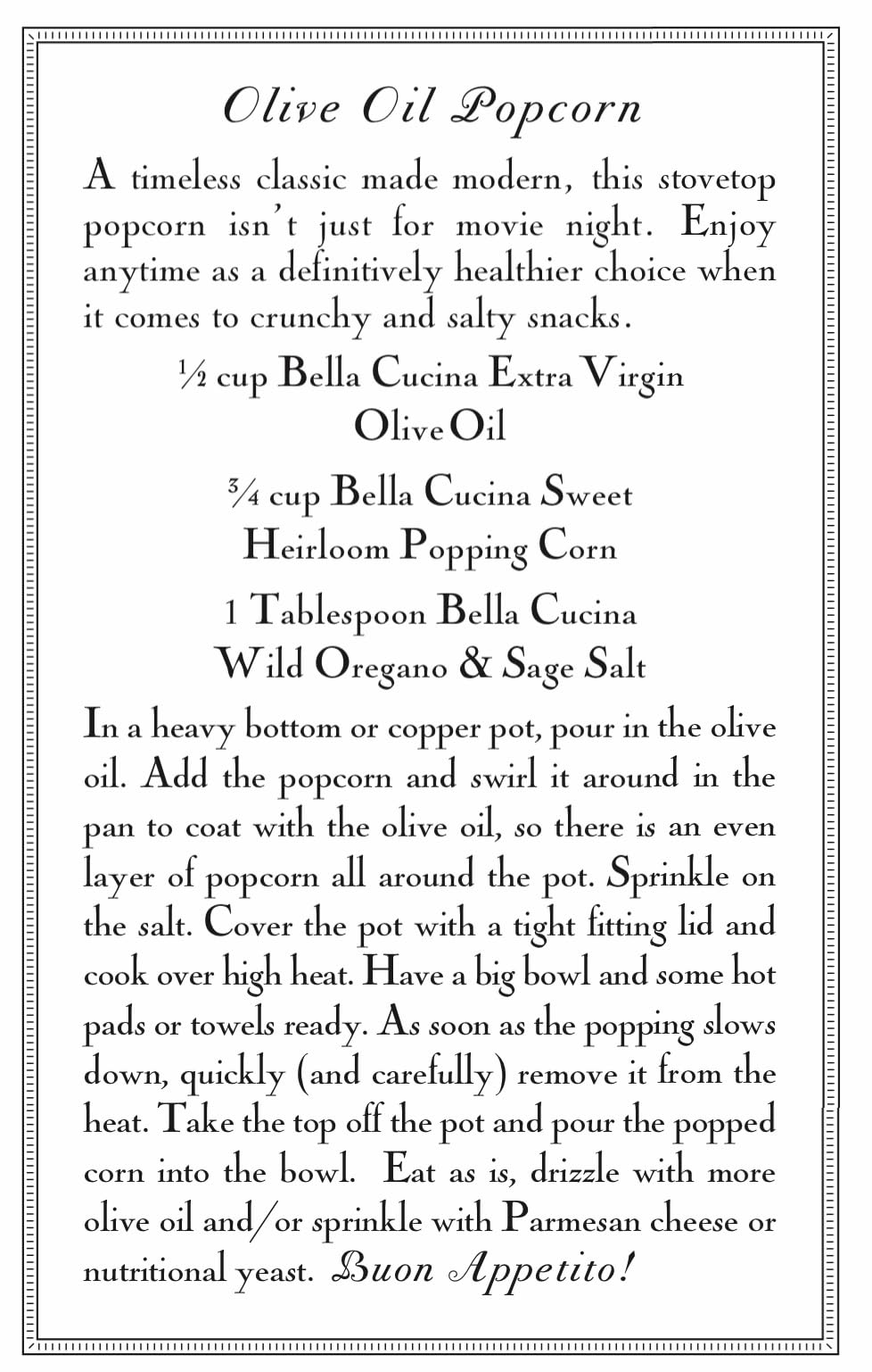 Bella Cucina Sweet Heirloom Popcorn Gift Set with White Truffle Salt - Limited Holiday Edition - Perfect for Christmas Gifts, Corporate Gifts & Gourmet Snacking