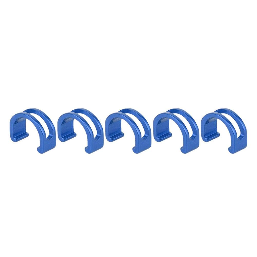 Keenso 5PCS Mountain Bike C-Shape Buckle - Lightweight Hollow Design Brake Cable for Speed Changing | Durable Bicycle Accessories for Trail Riding & Mountain Biking Adventures