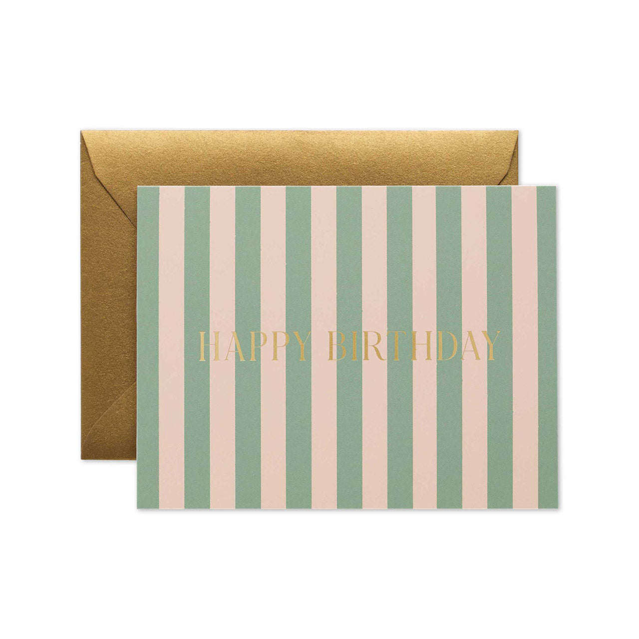 Elegant Cabana Stripe Greeting Card - Perfect for Beach Weddings, Summer Parties & Tropical Themed Events