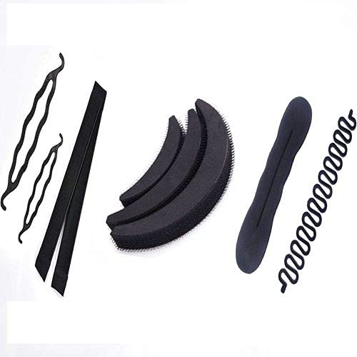 GuruEmbellish Hair Bun Maker - French Twist & Banana Bun Styling Tool for Women & Girls - Volumizing Hair Accessory (Black) | Perfect for Updos, Weddings & Everyday Hairstyles