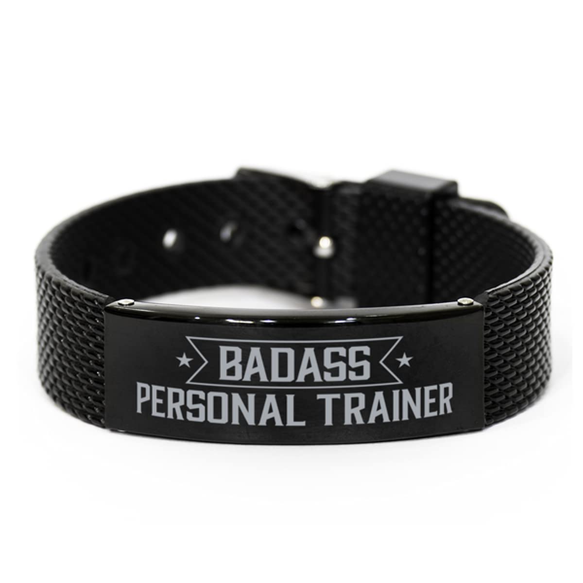 Badass Personal Trainer Gifts - Funny Motivational Bracelet for Fitness Coaches | Best Graduation & Appreciation Present for Men, Women, Friends | Gym Workout Motivation & Fitness Milestone Celebration