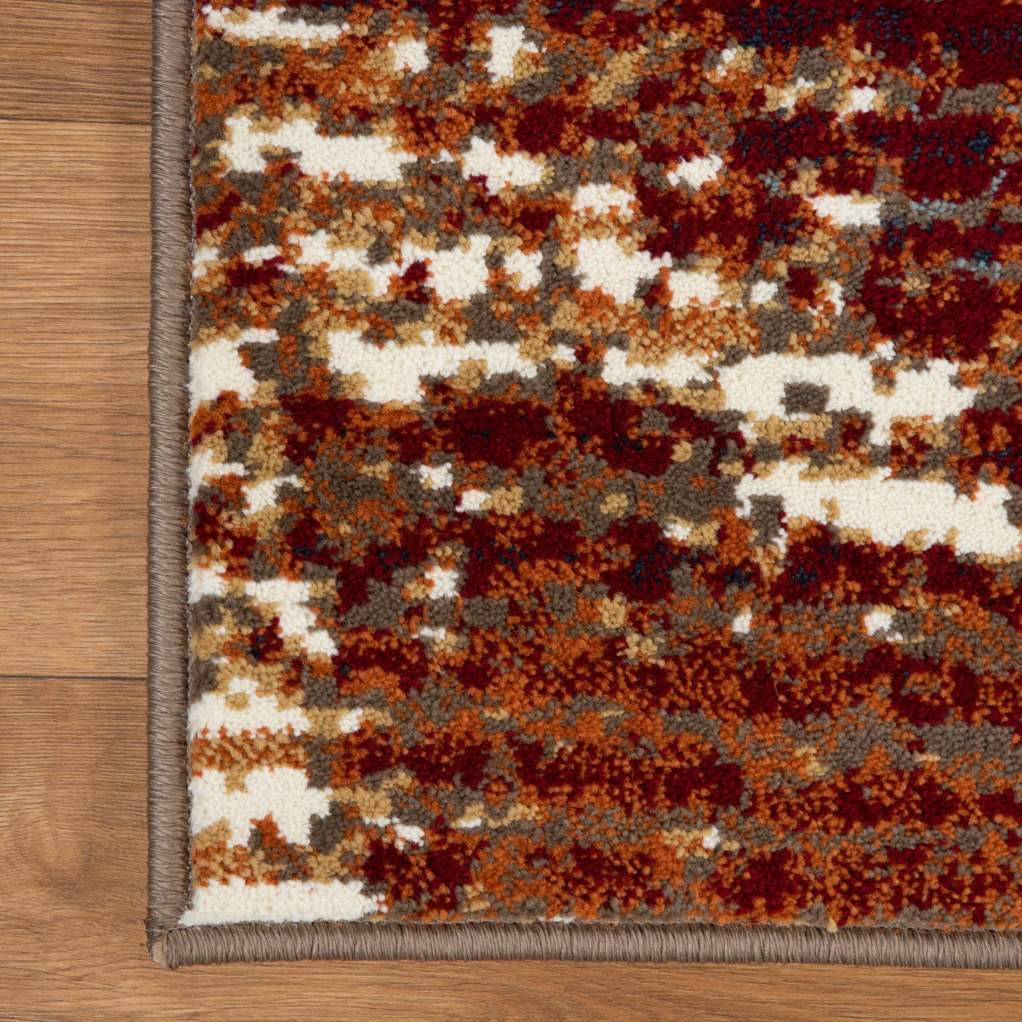 Modern Abstract Mabel Indoor Area Rug or Runner - Soft Non-Slip Floor Carpet for Living Room, Bedroom, Dining Room Decor