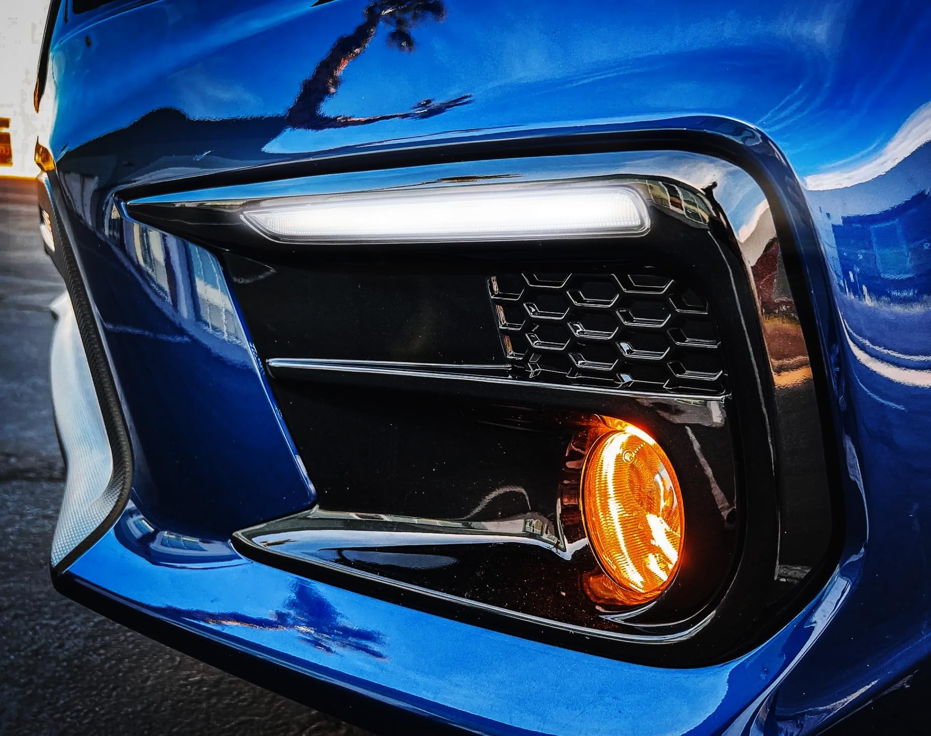 iJDMTOY White/Amber Dynamic Sequential LED Switchback Daytime Running Lights with Fog Lamp Bezels - Compatible with 2018-2021 Subaru WRX/WRX STI | Upgrade Your Car's Style & Safety for Day & Night Driving