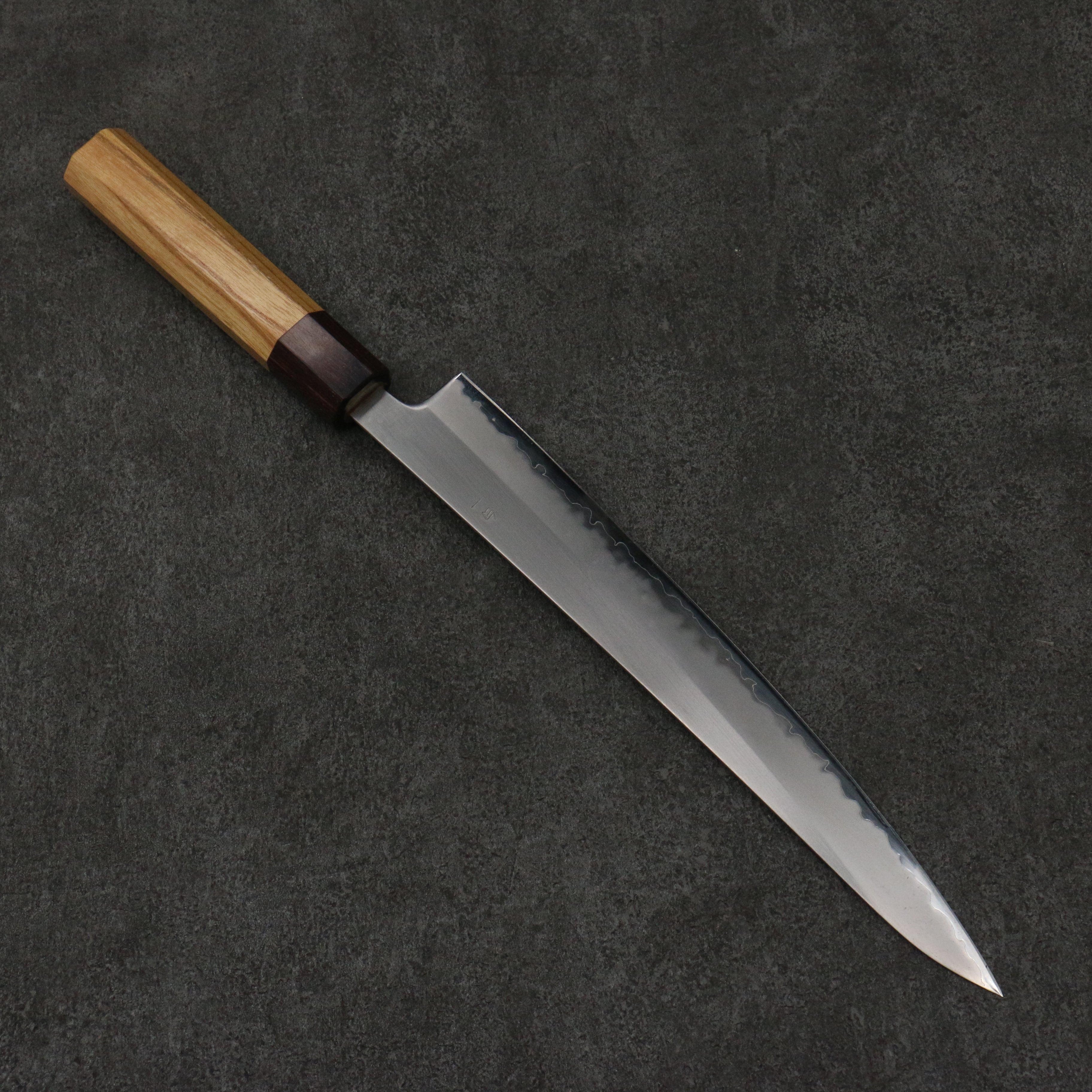 Premium OUL White Steel No.1 Sujihiki Japanese Sushi Knife 240mm with Keyaki Wood Handle - Perfect for Slicing Sashimi, Sushi & Delicate Proteins
