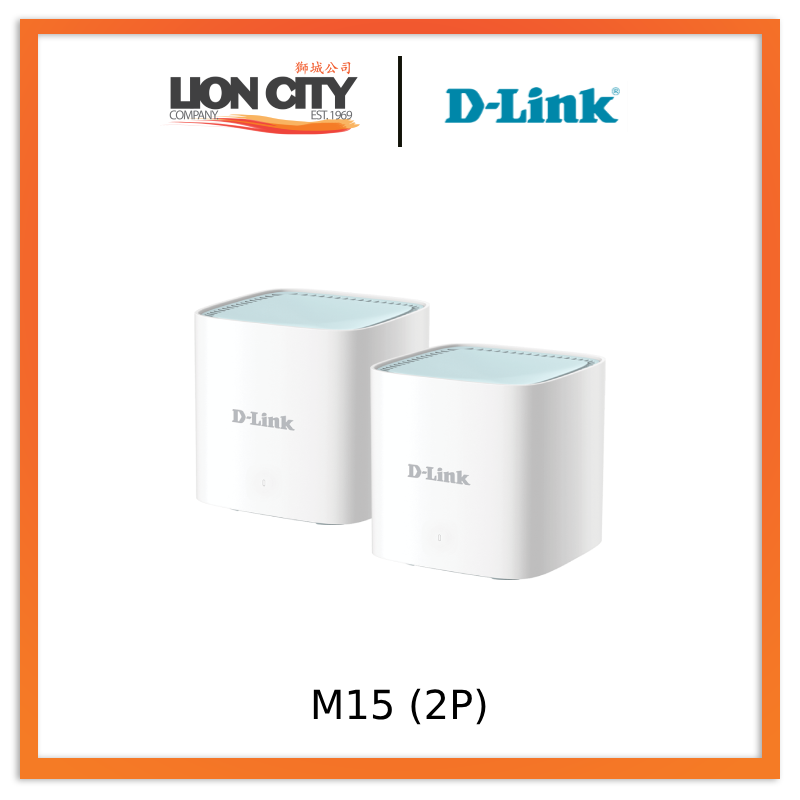 D-Link M15 (2-Pack) AX1500 Whole Home Mesh WiFi System - Fast & Reliable Dual-Band Coverage for Large Homes | Pre-Order Now | Perfect for Streaming, Gaming & Smart Home Devices