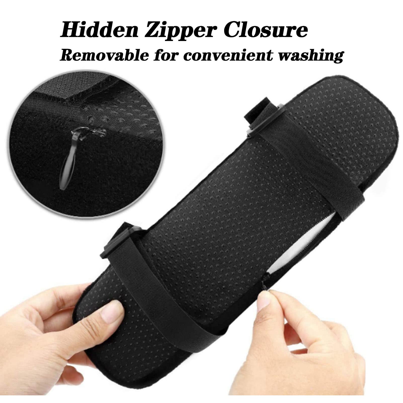 2 Pack Memory Foam Armrest Covers for Office Chairs - Soft Elbow Support Pads for Pressure Relief, Ergonomic Arm Rest Pads for Wheelchair, Gaming Chair & Desk Chair - Perfect for Long Work Hours & Gaming Sessions