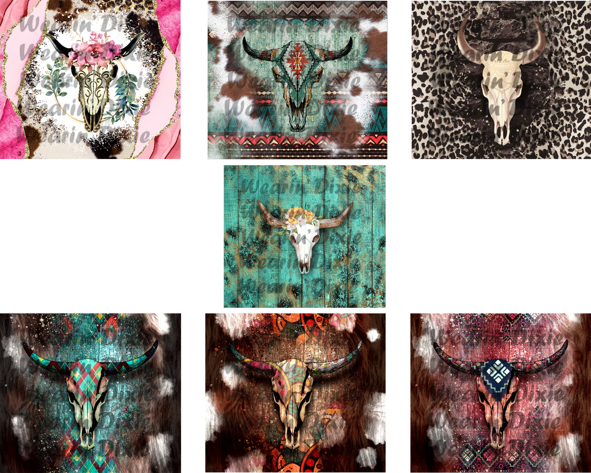 Skull Tumbler Sublimation Prints - Ready to Press Heat Transfer Bundle for DIY Crafts, Custom Tumblers & Personalized Gifts (20 Designs)