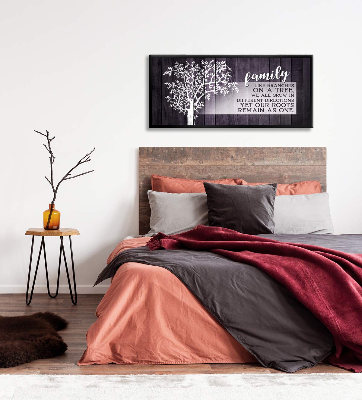 Family Tree Plaque Wall Art - Farmhouse Decor for Living Room