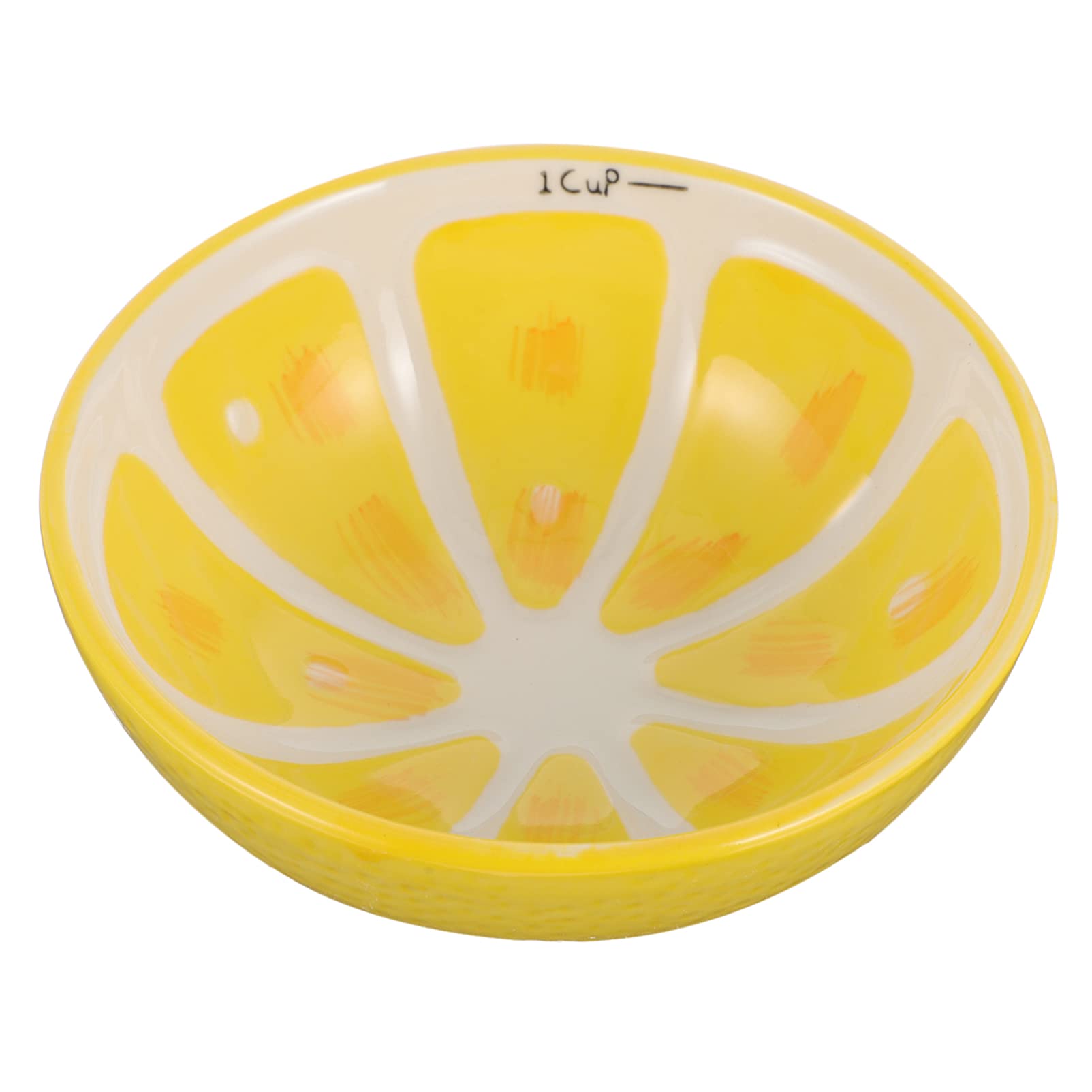 BESPORTBLE Lemon Shaped Ceramic Bowl - Decorative Porcelain Serving Dish for Salad, Soup, Pasta, Dessert, Snacks & Fruits | Perfect for Kids Meals, Kitchen Decor & Party Tableware