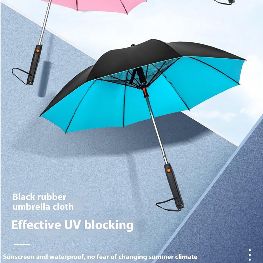 3 in 1 USB Rechargeable Misting Fan Umbrella with UV Protection - Portable Cooling Sunshade for Outdoor, Beach, Pool, and Summer Activities
