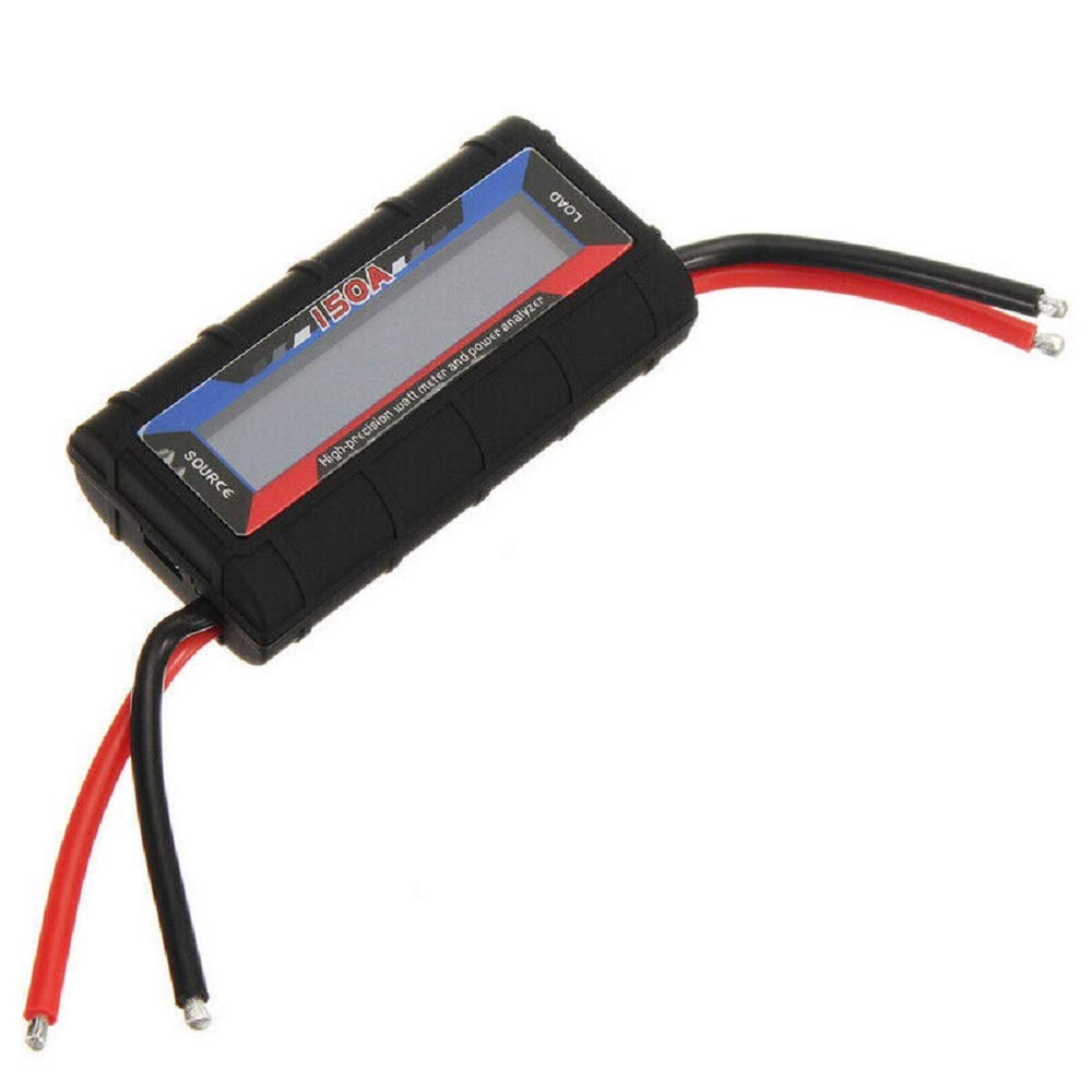 150AMP Watt Meter Solar Wind Power Analyzer - LCD Digital Electricity Monitor & Volt Tester for Solar Panels, Wind Turbines, and RV Battery Systems
