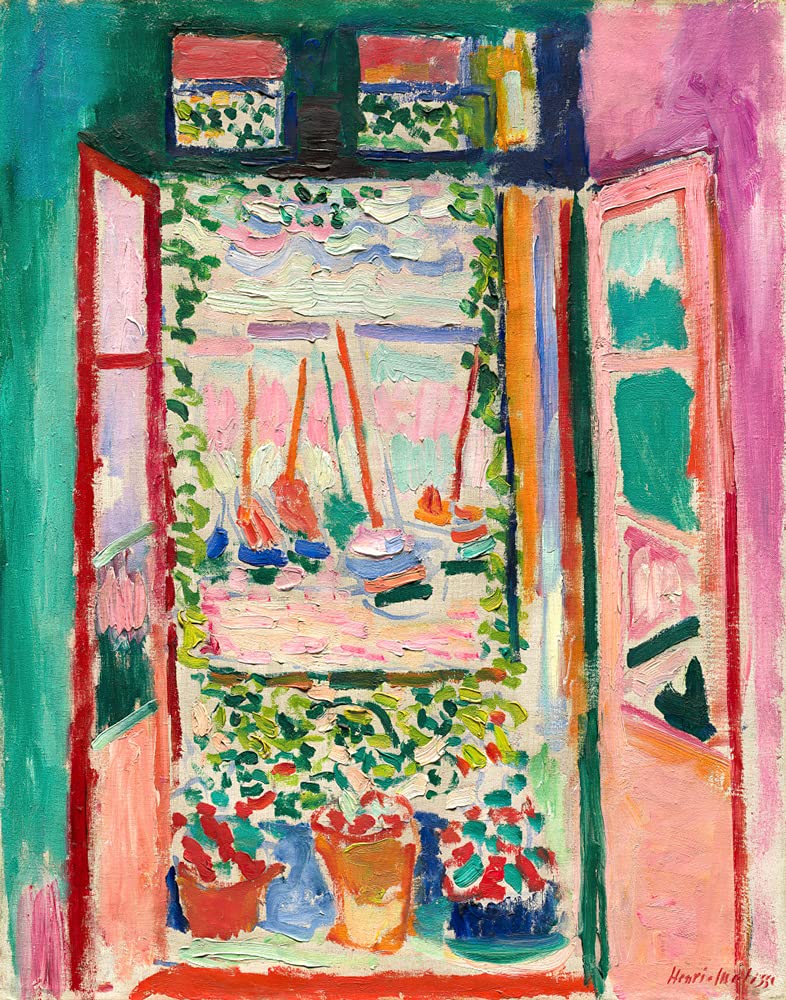 Wallbuddy Matisse Set of 3 Unframed 8x10 Art Prints - The Open Window, Window At Tangier & Woman With Red Umbrella - Perfect for Living Room, Bedroom & Office Decor