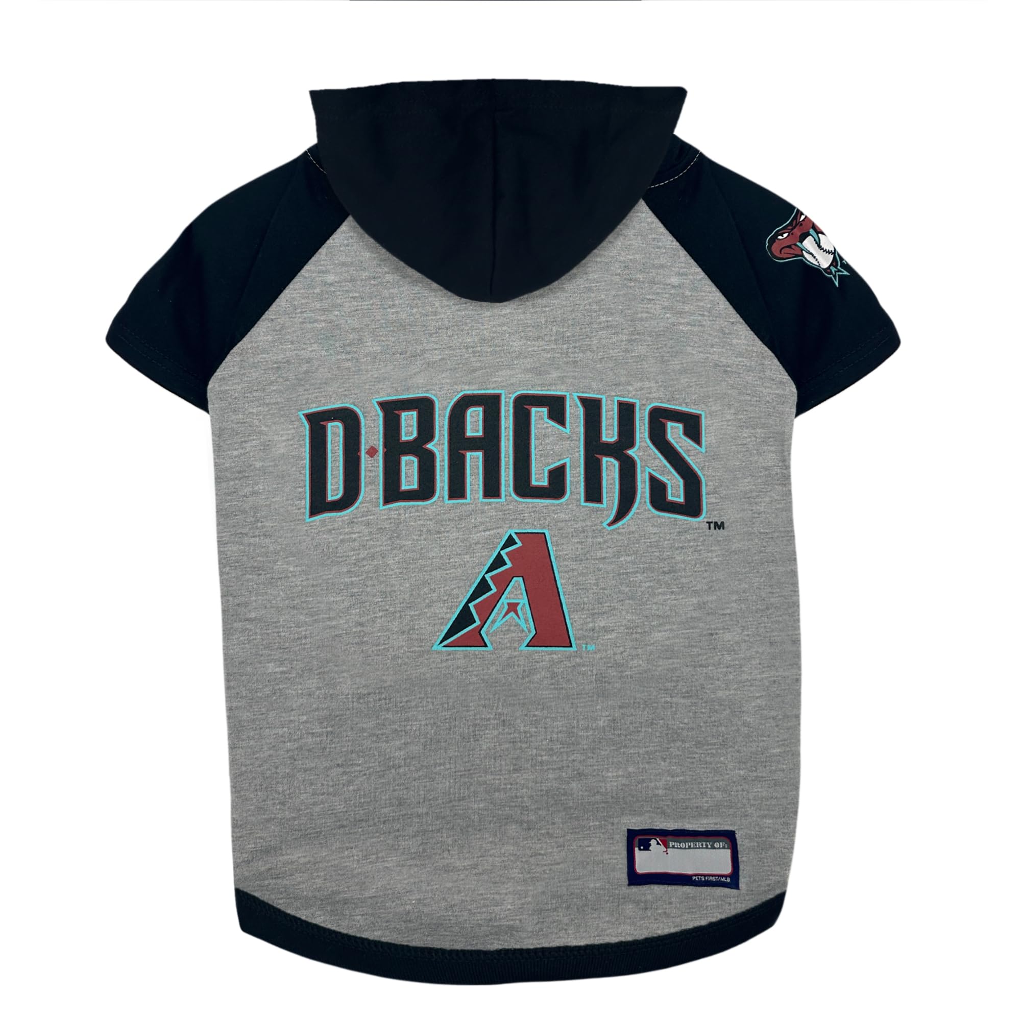 Arizona Diamondbacks MLB Hoodie for Dogs & Cats - Team Color Pet Hooded Shirt, Small - Baseball Fan Apparel for Game Day & Outdoor Adventures