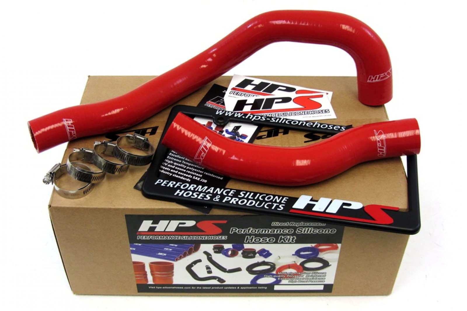 HPS 57-1225-RED-1 Red Silicone Radiator Coolant Hose Kit - High Performance Cooling Solution for Cars, Trucks & SUVs - Perfect for Engine Upgrades & Radiator Replacement