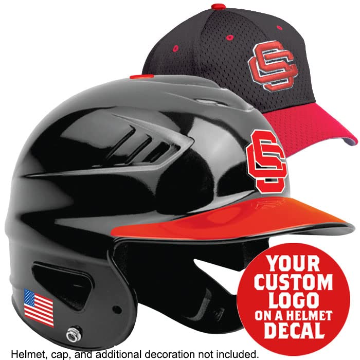 Custom Baseball Helmet Decals & Softball Stickers - 6-Pack Vinyl Helmet Decals for Players & Teams | Perfect for Baseball Games, Tournaments & Team Uniform Customization