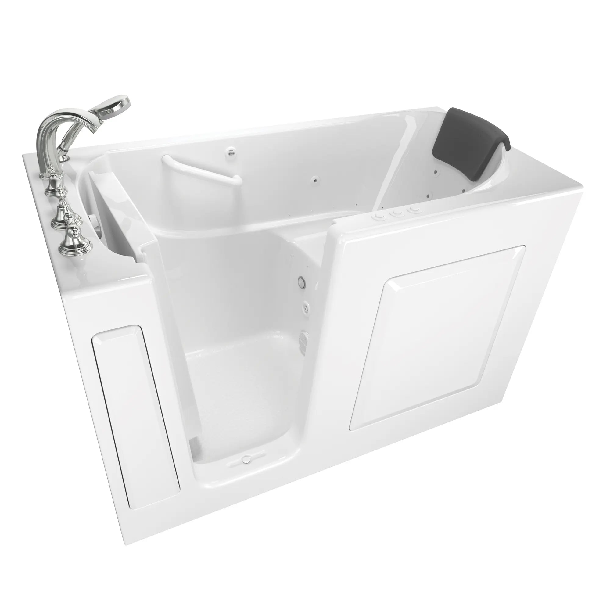 Premium 30 x 60 Inch Gelcoat Walk-in Bathtub with Air Spa & Whirlpool Systems - Left Hand Drain & Faucet - Ideal for Elderly & Mobility Impaired Users, Perfect for Safe & Relaxing Bathing Experience