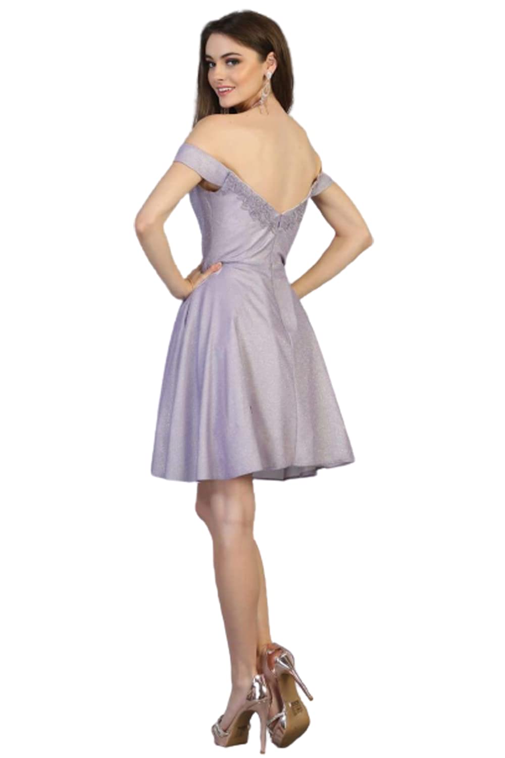 Elegant Metallic Graduation Short Dress for Women - Perfect for Graduation Ceremonies, Parties & Special Occasions